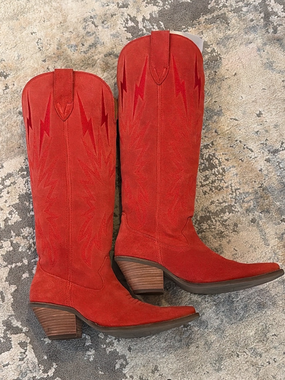 dingo Thunder Road Western Boots Red Suede - Picture 7 of 8